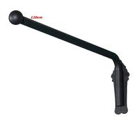 Cradling Tringle à rideau de fenêtre robuste avec embouts - 40 kg - En métal - Diamètre : 25 mm - Noir - 120 cm