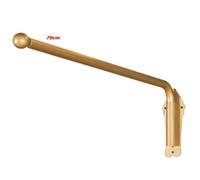 Cradling Tringle à rideau de fenêtre robuste avec embouts - 40 kg - En métal - Diamètre : 25 mm - or - 70 cm