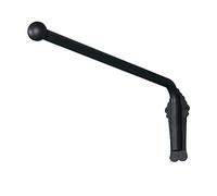 Cradling Tringle à rideaux de fenêtre à bras pivotant robuste avec embouts, 40 kg, en métal, tringle à rideaux pour cuisine, salle de bain, 70 cm, noir