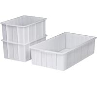 Craemer conteneur en plastique ( 9000450311 ) rectangulaire 55 l ND-PE blanc sans trou de poignée