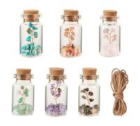 Crafans Mini bouteilles à souhaits en verre ou décoration de bijoux, Verre