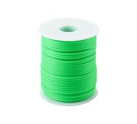 Crafans Rouleau de cordon en caoutchouc creux de 2 mm pour la fabrication de bijoux, les loisirs créatifs, les bracelets, le tricot tubulaire, vert citron