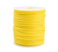 Crafans Rouleau de cordon en caoutchouc creux de 2 mm pour la fabrication de bijoux, les loisirs créatifs, le tricot tubulaire, doré, 50 m
