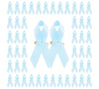 CRAFFANCY 100 PCS Pins Ruban Bleu Novembre, Broche Épingles Sensibilisation au Cancer de la Prostate et du Colon Rectal en Polyester, pour la Movember Accessoires Décoration