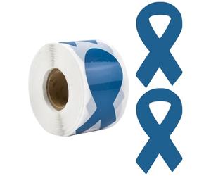 CRAFFANCY Lot de 250 Rubans Autocollants Bleus de Sensibilisation au Cancer du côlon et à l'espoir - Ruban de Sensibilisation au Cancer du côlon - pour Sacs à Lettres