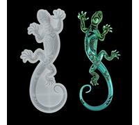 CRAFFANCY Moule Resine Epoxy Animaux en Forme de Lézard,Moule en Silicone pour Resine Epoxy 3D Grand Moule Realiste pour Décoration Murale Bureau Jardin Cuisine d'intérieur Bricolage Artisanaux