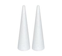 Crafjie Cnes en mousse pour bricolage (4,1 x 13,6 en lot de 2) Cnes en mousse pour sapin de Nol en polystyrne blanc Fournitures d'artisanat p