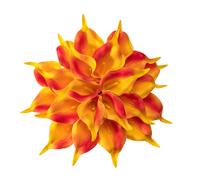 Crafjie Lot de 22 fleurs artificielles de lys calla orange de 34 cm pour décoration d'intérieur, fleurs printanières, décorations de mariage et c