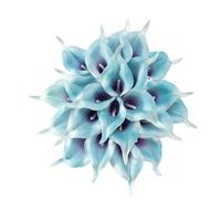 Crafjie Lot de 22 lys calla artificiels Lataex de 13,4 pouces, au toucher réaliste, pour décoration d'intérieur, fleurs de printemps, décorations