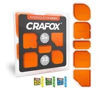 CRAFOX® Lot de 5 lisseurs à joints L'outil pour des joints parfaits Extracteur en silicone avec 23 formes de joints Extracteur de joints avec boîte de rangement Raclette acrylique et silicone