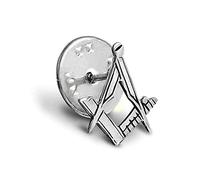 Craft Badge maçonnique Sq & Boussole, Argent plaqué,Laiton