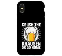 Craft Beer Homebrewer Crush The Krausen Or Go Home Coque pour iPhone X/XS