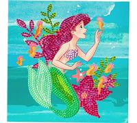 Craft Buddy Crystal Art CCK-DNY803 Carte Artistique en Cristal Motif Ariel Multicolore 18 x 18 cm
