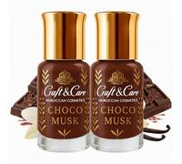 Craft & Care - Parfum Musc Noir Arabian pour homme et femme | Huile parfumée sans alcool | Musc noir classique aux notes ambrées et épicées, élégance chaleureuse et sophistiquée (2 Unités, Choco)