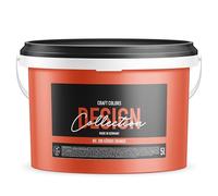 Craft Colors® 5L peinture murale haut de gamme, mat noble, peinture à la craie fabriquée en Allemagne, COLLECTION DESIGN n° 280 Citrouille Orange