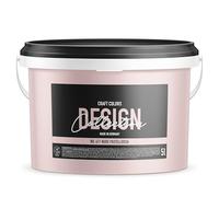 Craft Colors® Peinture murale de qualité supérieure - 5 l - Mat élégant - Peinture à la craie fabriquée en Allemagne - Collection Design n° 411 - Rose pastel