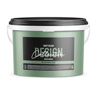 Craft Colors® Peinture murale de qualité supérieure - Finition mate noble - Peinture à la craie fabriquée en Allemagne - Collection DESIGN n° 650 - Vert vintage (5 Litres)