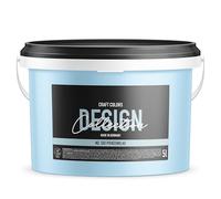 Craft Colors® Peinture murale haut de gamme 5L, finition mate noble, peinture à la craie fabriquée en Allemagne, DESIGN Collection No. 502 Bleu Prince