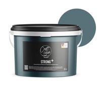 Craft Colors Peinture murale Strong+ bleu basalte, bleu gris, 5 litres pour les surfaces fortement sollicitées telles que les cages d'escalier, les couloirs, les caves et les murs de garage - Classe