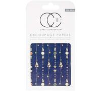 Craft Consortium Bleu ornmt-decoupage Papier 3/PK