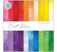 Craft Consortium Bloc de papier double face 30,5 x 30,5 cm, 40/paquet - Over The Rainbow, 20 motifs
