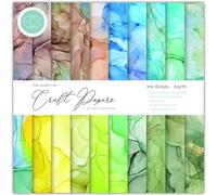 Craft Consortium Double-Sided Paper Pad 6"X6" 40/Pkg-Ink Drops - Earth, 20 Designs