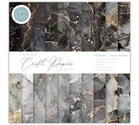 Craft Consortium Double-Sided Paper Pad 6"X6" 40/Pkg-Ink Drops - Monochrome, 20 Designs