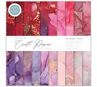 Craft Consortium Double-Sided Paper Pad 6"X6" 40/Pkg-Ink Drops Rose, 20 Designs -CPAD022B