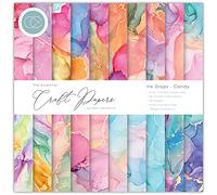 Craft Consortium - The Essential Craft Papers - 15,2 x 15,2 cm - Gouttes d'encre - Bonbons