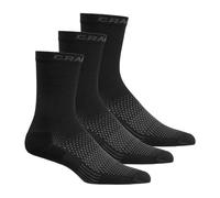 Craft Core Dry High Sock 3Pack Chaussettes De Running - Noir, Taille 37-39