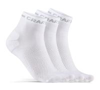 Craft Sportswear Chaussettes de running Core Dry Mid Pack de 3 Blanc Taille 37-39