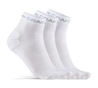 Craft Sportswear Chaussettes de running Core Dry Mid Pack de 3 Blanc Taille 37-39