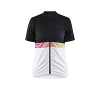 Craft CORE ENDUR JERSEY W BLACK/WHIT Femme Noir - Maillots manches courtes de cyclistes femmes XS
