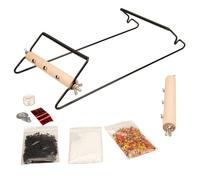 Craft County Beadsmith Kit de métier à tisser à perles en métal | Comprend du fil, des aiguilles, des perles de verre de 18 g et un enfile-aiguille à boucle métallique | bracelets, colliers, ceintures