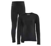 Craft Sportswear Ensemble de base Core Warm Jr Unisexe pour enfant Noir 158-164 cm
