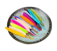 Craft Feathers Lot de 50 plumes colorées pour loisirs créatifs, fabrication de bijoux, décoration de maison, fabrication de bijoux, matériaux naturels de haute qualité, sûrs