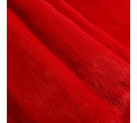 Craft Fur Tissu en fausse fourrure de renard artificielle douce à poils longs pour loisirs créatifs, couture, accessoires, costumes, décoration (couleur : 6 rouge)