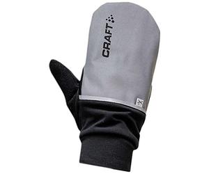 Craft Gant de Cyclisme Hybride 2 en 1 Sportswear : Protecteur/équitation/Refroidissement/Accessoires/mèche sèche/fit/Main/argenté/Noir, 2XL