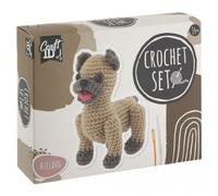 Craft ID Bulldog All-in-1 Crochet Set - Kit de crochet créatif pour les câlins - Convient pour les 14 ans et plus - Projet de crochet DIY
