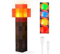 Craft Lampe torche à 4 Faber Miner Game Lampe torche USB rechargeable Lampe murale de nuit 30,5 cm à la main ou au mur Lampe de chevet pour enfants Cadeaux Chambre & décoration de fête