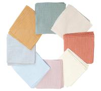Craft Loom | Set 50 carrés Gaze de Coton - Coupons Patchwork Couture créative DIY - 20x20 cm Multicolore