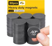 Craft Magnets - Aimants en Céramique Rond de 1,8 cm - Aimants Circulaire Plat pour L'artisanat, la Science et Le Bricolage - Petits Aimants Frigo, pour Réfrigérateur, Le Tableau Blanc - 30 PC