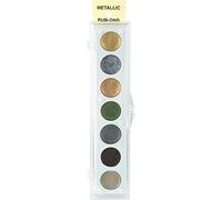 Craft Metallic Rub-on Paint Palette - 7 Colors-Kit #2