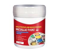 Craft Paint Gold - Foil liquide, finition décorative | Revêtement en or lumineux, pot de pigment 500 ml plus en bois, sculpture en argile, art mural, décoration de bricolage, résine, poterie,