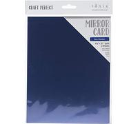 Craft Perfect Mirror Cardstock 92lb 8.5"X11" 5/Pkg-Blue Obsidian