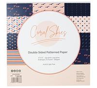 Craft Perfect Mixed Card Pack 6"X6" 24/Pkg-Coral Skies