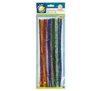 Craft Planet 300mm Glitter Chenille Stems 15 Pack in 5 Couleurs Assorties
