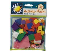 Craft Planet Carrés de Mousse Crafty, Couleurs variées, Paquet de 75