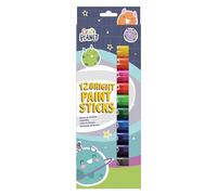 Craft Planet Lot de 12 stylos de peinture lavables pour enfants dans des couleurs vives assorties - Option de peinture parfaite pour les enfants, les tout-petits, les bébés, pour la peinture au doigt,