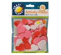 Craft Planet Lot de 75 Couleurs Assorties de Cœurs en Mousse Crafty